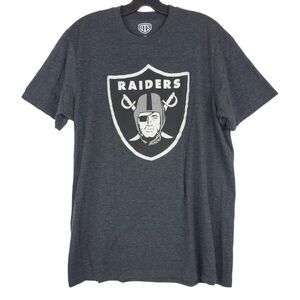 OAKLAND Las Vegas RAIDERS Shirt Adult Large Black BIG LOGO NFL Football OTS